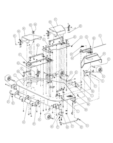 Fabricated Deck Assembly 54-Inch (Nov. 2003 And After) Diagram and Parts List for M54-HN 53BB5ETW750-24-HP Cub Cadet Lawn Tractor
